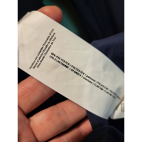 Joseph Ribkoff Navy Blue Grommet Long Sleeve Button Up Tie Waist Top Sz 8 - Picture 8 of 8